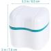 Faruta Prosthesis Suitcase for Dentures - 2-Piece Bath Box with Sieve & Basket Holder - Green & Blue - Travel & Cleaning Storage Solution - Buy Online on GoSupps.com