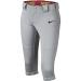 NIKE Girls' Diamond Invader 3/4 Pants Wolf Grey/Black Large