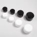 Travel Containers Set of 4 Plastic Black Round Cream Jars for Toiletries Small Empty Lotion Travel Accessories with Lid - Travel Size Containers for Cosmetic Eye Cream Face Hand Cream (30g/1oz) - Buy Online on GoSupps.com