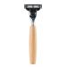 Safety Razor Wood Handle Shavers Double Edge Shaver Portable Reusable Shaving Beard Cleaning Tool for Men Women