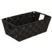 Simplify Woven Decorative Basket Storage Shelf Tote, Good for Organizing Accessories, Drawers, Shelves, Diaper Stations, Toys & More 1 Pack Small Shelf Black