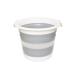 Foldable Large Bucket 30L Thickened Large Capacity Laundry Bucket Portable Household Foot Bath Plastic Bath Portable Portable (Color : Blue) ANXYL Present Journey Grey