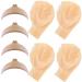 WXJ13 4 PCS Halloween Makeup Latex Bald Caps and 4 PCS Nylon Wig Caps for Halloween Party Adult Costume Accessory
