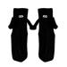 AYFFDIYI Magnetic Socks 3D Doll Plastics Eyes Sock Middle Tube Cotton Breathable Socks For Women Personalized Socks Man Cute Black 1 Pair