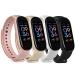 4 PACK Bands Replacement for Amazfit Band 5 Replacement Strap Compatible with Amazfit Band 5 Silicone Sport Strap Wristband Watchband Accessories Black+White+Gold+RoseGold