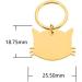 Personalized Cat Name Tag - Engraved Collar ID - Gold Trailer Brand for Cats - Perfect for Cat Day - Small (19x25mm) - Buy Online on GoSupps.com