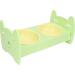 Miskall Double Pet Bowl - Leak-Proof Food-Safe Large Capacity Green Dog & Cat Bowl with Support Attachment - Buy Online on GoSupps.com