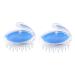 Sigandg 2-pack scalp Massage brush silicone wet & dry head massage brush improves the blood circulation of the scalp perfect for relaxation and relaxing blue)