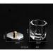ericotry 2 Pieces Glass Nail Dappen Dish with Stainless Steel Lid Clear Nail Art Acrylic Liquid Powder Dappen Dish Bowl Glass Crystal Cup Nail Art Tools - Buy Online on GoSupps.com