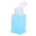 Portable Refillable Pump Dispenser Container for Nail Polish Makeup Remover Lotion (Square Blue)
