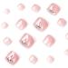Square Press On French Pink Toenails 24pcs - Foccna Acrylic False Nails - Buy Online on GoSupps.com