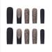 LOVE Design Foccna Black Press on Nails - 24 pcs Extra Long Clear Square Acrylic False Nails for Women and Girls - Buy Online on GoSupps.com