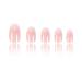 24Pcs Short Press on Nails - French Tip Oval Fake Nails in Nude Pink Ombre | Glossy Coffin & Almond Manicure | Full Cover Acrylic Stick on Nails for Women - Buy Online on GoSupps.com