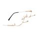 Ifundom lentes de sol para ni os child sunglasses sunglasses for children lentilless versions decorative glasses sunglasses made of metal prop-glasses without lens glass without lens punk gold 13.4*13.5cm