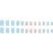 JUSTOTRY 24 Pcs Glitter Square Sky Blue French Press on Nails - Diamante Fake Nails with Nail Glue for Women's Nail Art - Buy Online on GoSupps.com