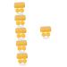 JECOMPRIS 6 Sentences 4Tlg Nursing Box for Colored Contact Lens eye contact case Contact lens container kit lens boxes Storage boxes for lenses Cute container glasses case plastic Gelbx6stk 6.5x4.5x2cmx6pcs