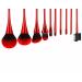 Portable Mini Face Makeup Brush Set - Multi-Function Premium Foundation & Blush Brushes with Red Handle for Professional Cosmetics - Buy Online on GoSupps.com