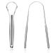 2 pieces of tongue cleaner tongue cleaner stainless steel portable tongue cleaner U-shape tongue scraps made of stainless steel tongue cleaners for oral care hygiene fresh breath