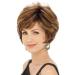 Short Hair Wigs for Women | Fluffy Brown Blonde Wig with Bangs | Heat Resistant Synthetic Wig + Wig Cap - Buy Online on GoSupps.com
