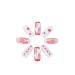 Vatocu Coffin Flame Artificial Nails - Pink Ballerina Acrylic Press-On Fingernails for Women & Girls (24 Pieces) - Buy Online on GoSupps.com