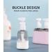 Mini Shampoo Dispenser Set | Portable 2 in 1 Travel Bottles for Toiletries - Green Travel Containers with Labels - Buy Online on GoSupps.com