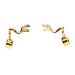 Casota replacement glasses cushion holder nose bridge 1 pair of metal-plug-in-glass nose padding replacement glasses nasal cushion arm holder glasses repair set gold
