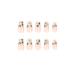 Justotry 24-Piece Floral Coffin Nails Medium Length Green French Press-On Artificial Nails for Women - Buy Online on GoSupps.com