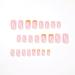 French Yellow Purple Border Press on Nails - 24Pcs Full Cover Reusable for Women and Girls - Buy Online on GoSupps.com