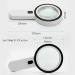 Glass Glass with LED Lights 100MM Handheld Optical HD Loupe Reading Identification Maintenance Elderly Magnifier HD Expansion Mirror - Magnification: 30 T Magnifier for Re Made in China - Buy Online on GoSupps.com