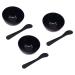 3 Sets Plastic Facial Mask Mixing Bowl with Plastic Spatula Facemask Bowl Mud Mask Mixing Bowl DIY Skin Care Mixing Tool Kit for Lady Women Home Beauty Salon Use Black
