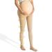 Approached pregnant medical compression tights 20-30 mmHg compression stockings without foot long compression pants with elastic button tape & abdominal protection class 2 Maternity compression leggings beige-1 s