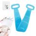 Silicone Body Scrubber Silicone Back Scrubber for Shower Double Sided Silicone Back Scrubber Exfoliating Long Silicone Body Back Scrubber for Women/Men (Blue)