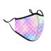 Top Trenz Kids Face Wrap Cloth Reusable Fashion Mask Ages 3-7 (Mermaid Tail)