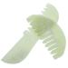 Hapinary 2 pieces Jade Kamm head massage coms scalp combat scalp massage combs scrape scalp massage devices jade combs scalp massage tools portable comb scrub massage