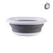 XBLDMJY Collapsible Wash Basin, Folding Washbasin,Vegetable Wash Basin,Collapsible Bowl.(Large Size, 10L, Gray) Large Gray