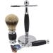 Buy Kjyr Portable Men's Razor Brush Fashionable Silver Dachshund Brush Holder & Safety Razor Set (9.5x15cm) | International Shipping - Buy Online on GoSupps.com