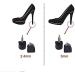 6 Pairs Black U Shaped High Heel Tips Replacement Stiletto Shoe Repair Caps for Women - 8mm x 8mm Thin Pin-2.4mm - Buy Online on GoSupps.com