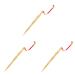 Wooden Ear Spoon 3pcs Scoop Spiral Tool Curette Health Spoon Without for Individual Wax Ear Care Rope Cleaner Pick Remover Carbon Ear Pick