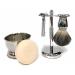 G.B.S Men s Shave Set Double Edge Safety Razor Badger Hair Shaving Brush Brush and Razor Stand Chrome Shaving Bowl Natural Shaving Soap and Blades