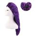 Shop Ladaypoa Long Satin Hair Hood for Girls | 2-Piece Silky Sleeping Hat Set - Extra Large Black & Purple Satin Sleeping Cap - Buy Online on GoSupps.com
