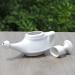 Ancient Impex Ceramic Neti Pot with Complementary Ceramic Eye Wash Cup and 5 Sachets Neti Salt - White Color - Buy Online on GoSupps.com