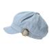 MIRMARU Women's Lightweight Classic Vintage Casual Newsboy Cap Cabbie Hat with Comfort Elastic Back. One Size Buckle Ring - Denim Blue