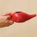 Ancient Impex Ceramic Neti Pot with 5 Neti Salt Sachets - Natural Sinus Infection Relief | Red Crackle Pattern - Buy Online on GoSupps.com