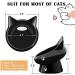 Raised Ceramic Cat Food Bowls - Anti-Vomiting, Tilted Design for Flat-Faced Cats and Small Dogs - 2pcs Set in Black and White - Dishwasher Safe - Buy Online on GoSupps.com