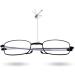 Foldable Metal Reading Glasses 2.5x | High-Quality Rectangular Specs with Telescopic Flip Top Etui | Stylish Reading Aid for Men & Women - Buy Online on GoSupps.com