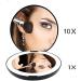 SHAPOKY Portable Folding Mirror with LED Light 10X Magnifying Glass 12 Lamp Bead Mini Mirror Black - Buy Online on GoSupps.com