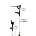 Folding Forearm Crutch Lightweight Adjustable Aluminum Walking Stick for Adults Ergonomic Rubber Handle 1 Unit - Buy Online on GoSupps.com