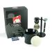 G.B.S Men's Shaving Set- Butterfly Open Double Edge Razor Shave Brush with dual stand Shaving Mug with Knob Handle Natural Shave Soap 10 Replacement Razor Blades