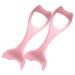 Didiseaon 2pcs Mascara Brush Gel Nail Polish Reusable Eye Stencil Reusable Eyeliner Applicator Pink