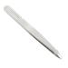 Eyebrow Tweezers with Comb Smooth Slant Tip Eyebrow Tweezers Ergonomic Stainless Steel Safe for Home (Silver)